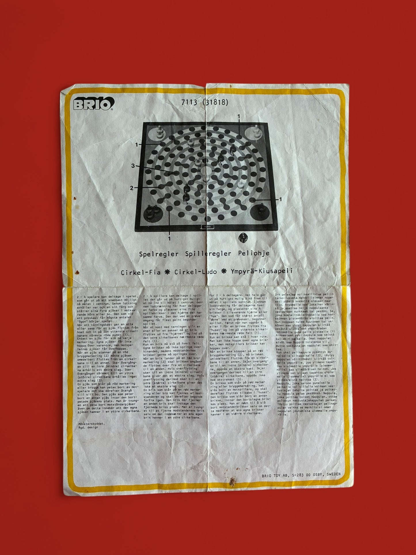 Vintage Brio rund-ludo