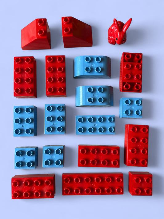 Duplo fantasiboks rød kanin
